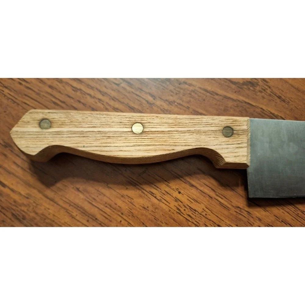 Vintage FARBERWARE Stainless Chef Knife Wood Handle 8